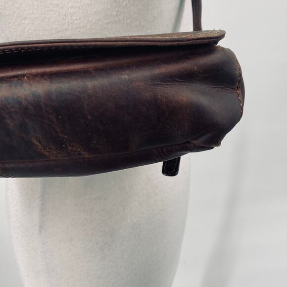 Vintage Adrian Klis Handcrafted Buffalo Leather Messenger Shoulder Bag Brown - Picture 7 of 16